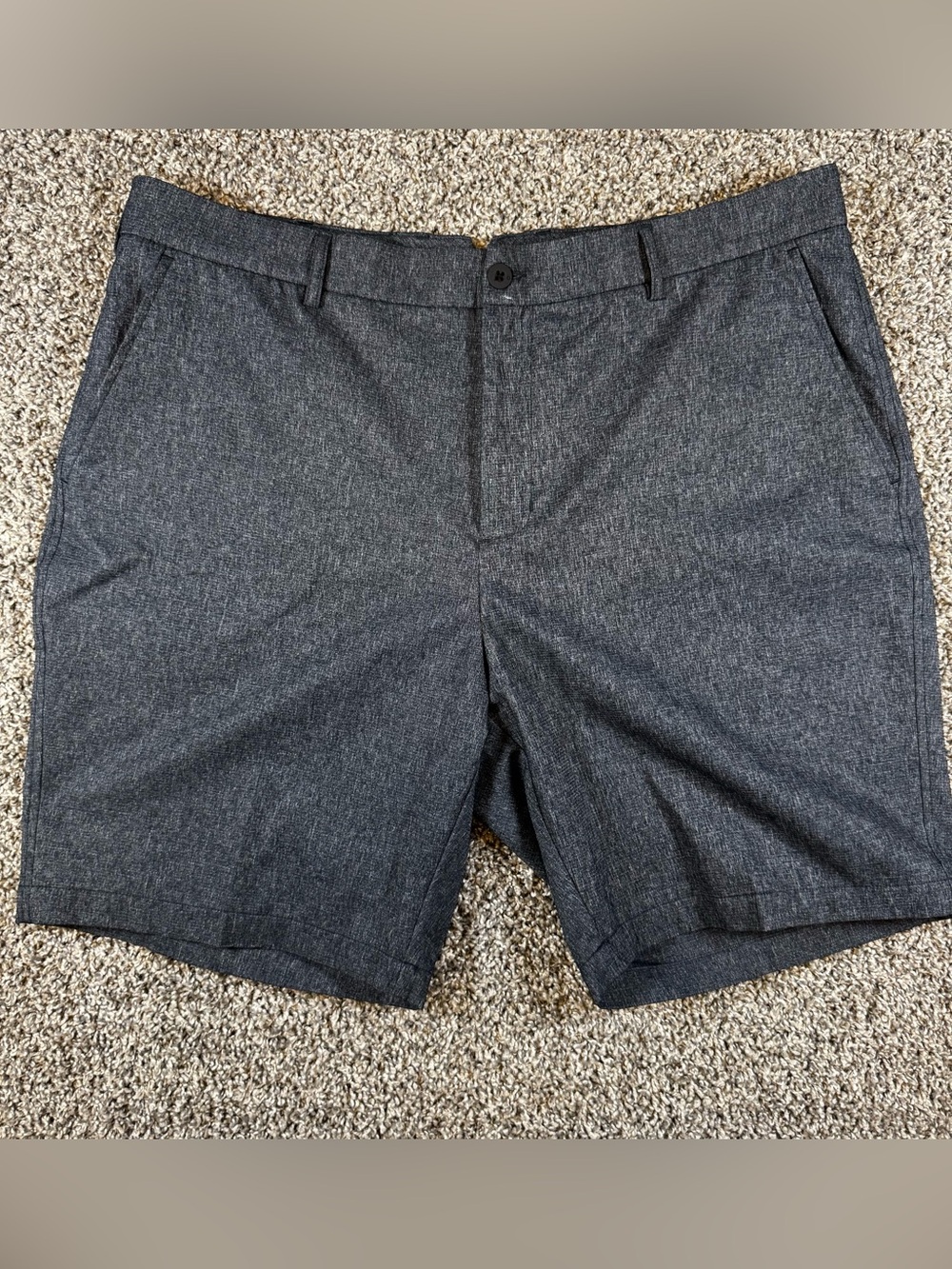 Dunning Golf Everbest Shorts Mens 40/9" Charcoal Gray Performance Stretch